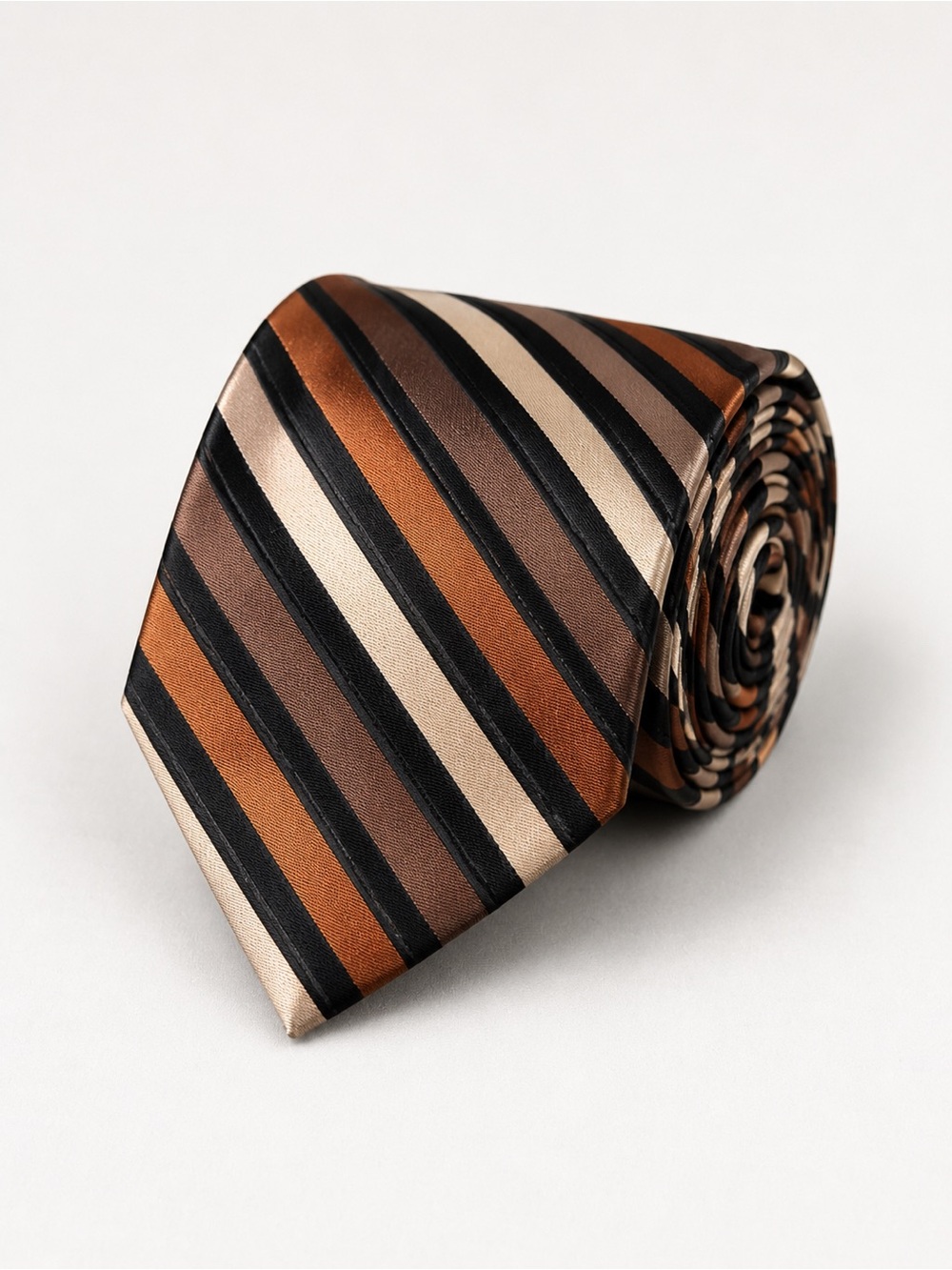 Mens Silk Striped Neck Tie Luxe Old Money Quiet Luxury‎ Preppy Wedding